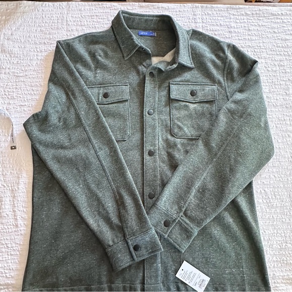Apt. 9 Men's Dark Green Shirt Jacket - Picture 2 of 9